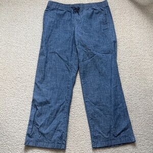 LL Bean Wide Leg Chambray Pants